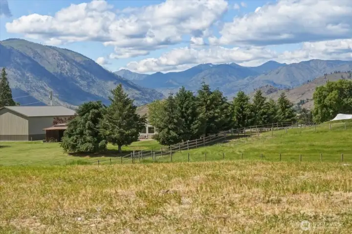 Vistas of the country and mountain terrain