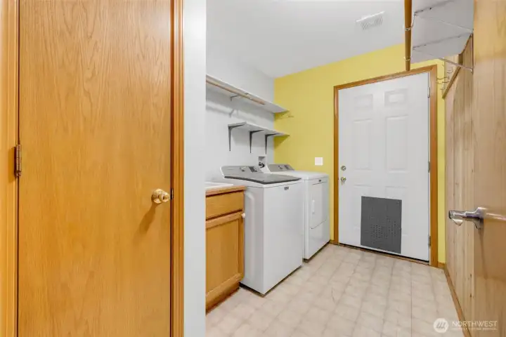 Laundry Room-Utility Closet & Door to Garage