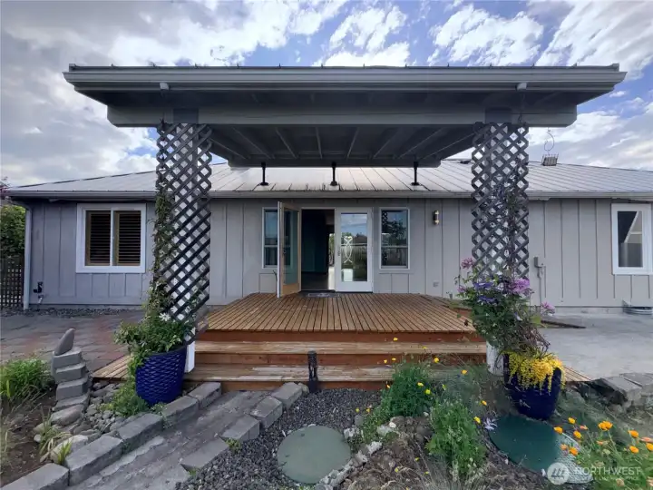 Covered back porch