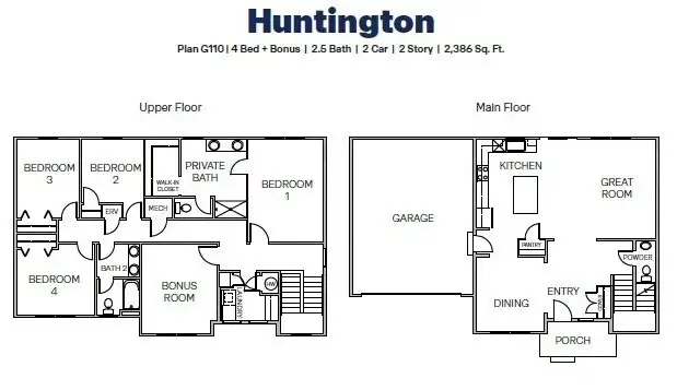 Huntington Plan Marketing Floorplan