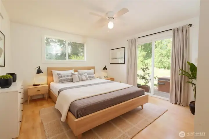 Virtually staged to show potential.