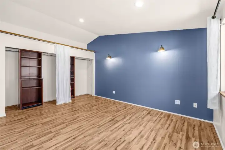 Lots of storage in the double closets and above the closets as well.