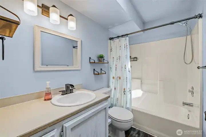 updated primary bathroom with Tushy bidet.