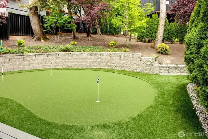 Back yard is private and the perfect spot to practice for your next round at Augusta! Back yard is private and the perfect spot to practice for your next round at Augusta!