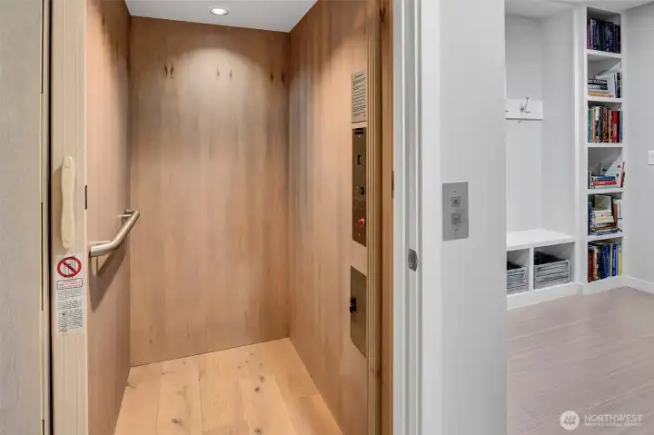 Elderly parents coming to visit or you just need to move suitcases around, this commercial grade elevator has you covered. It goes easily and quickly to all 3 levels of this home. Elderly parents coming to visit or you just need to move suitcases around, this commercial grade elevator has you covered. It goes easily and quickly to all 3 levels of this home.