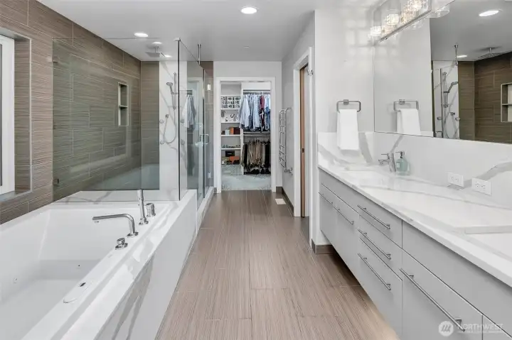 oversized walk in closet and separate commode. oversized walk in closet and separate commode.