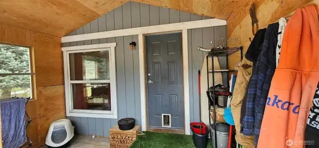 Mud room is fully insulated
