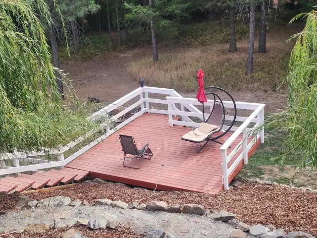 Lower Deck overlooking lower back yard