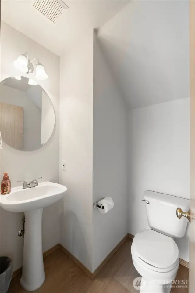 Main level powder room.
