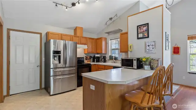 Another angle of the functional kitchen,…