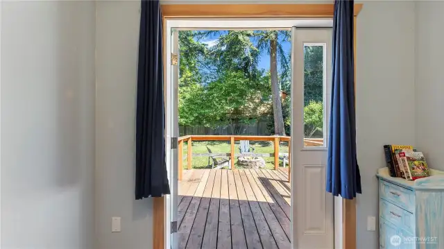Second BR also has a door to the backyard deck.