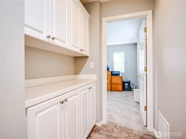 Laundry Room with Storage and shelf