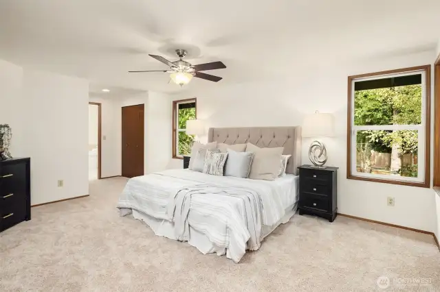 Spacious second floor primary suite