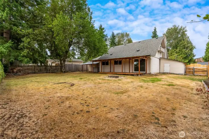 Large back yard on 2.75 Acres