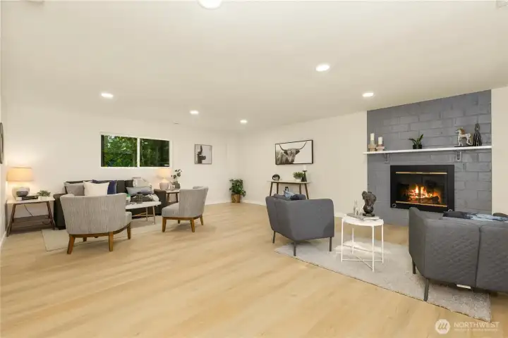 Downstairs is the HUGE rec room, perfect for playing or entertaining.