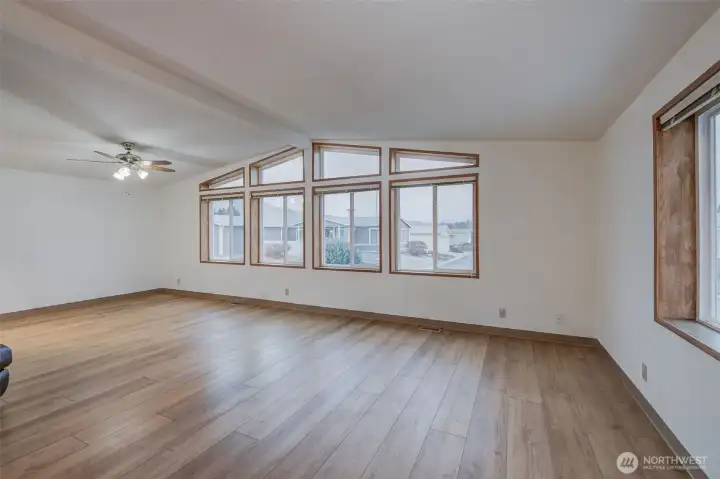 Lots of natural light & vaulted ceilings.