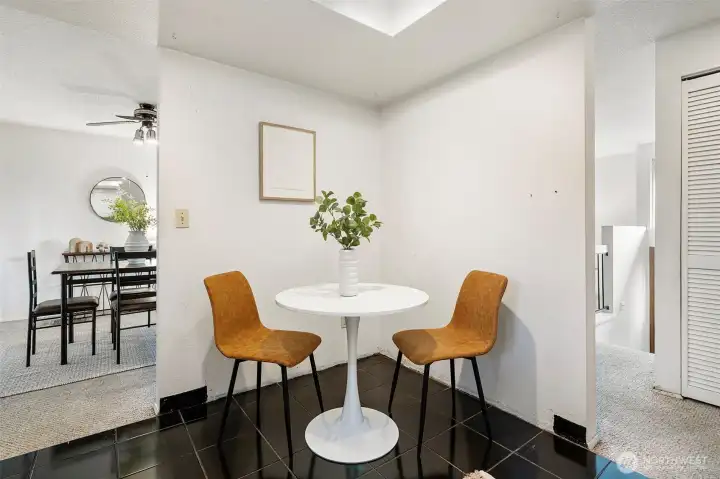 Room for eating nook or extra prep space!