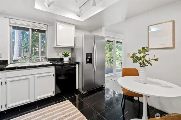 Great flow to living and dining areas.