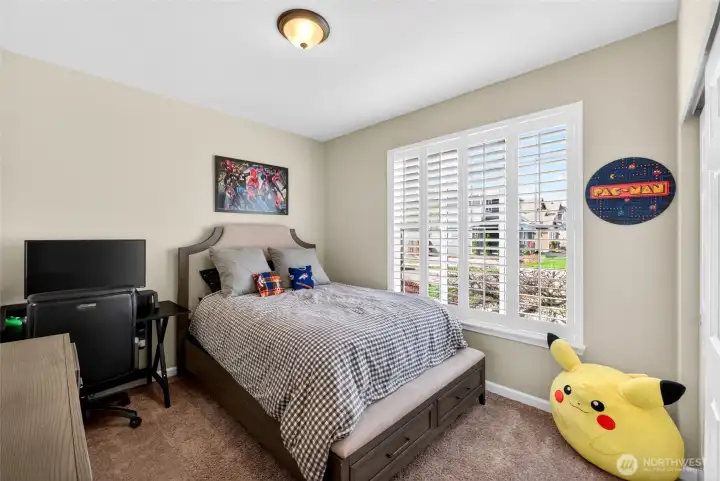 Bedroom #2 at the front of the home