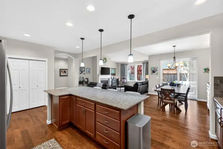 Pantry behinds the white doors