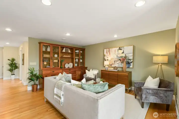 Living space off of kitchen, allows for entertaining.