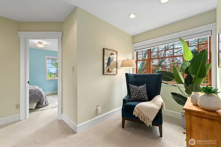 Reading nook at second level.