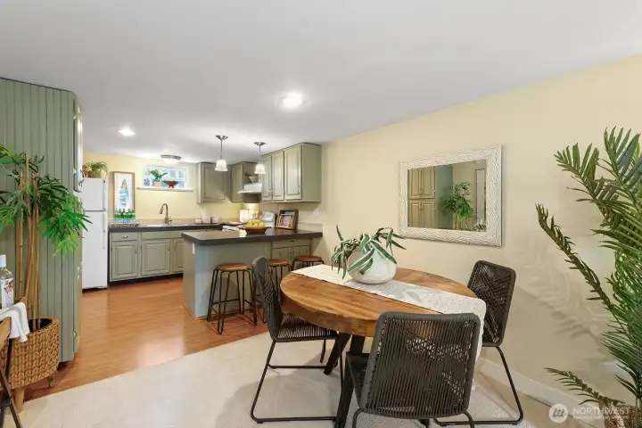 Legal ADU in basement.