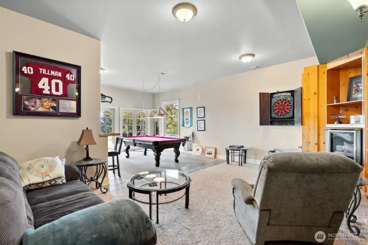 Downstairs rec room