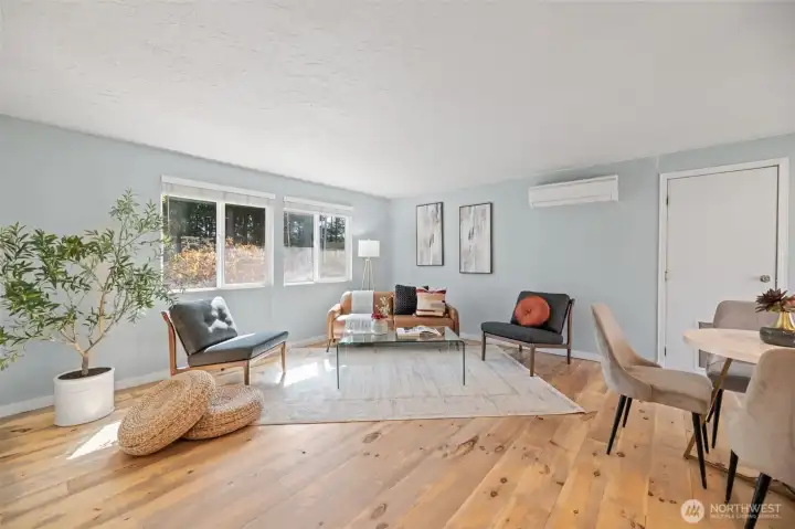 Living room with mini-split
