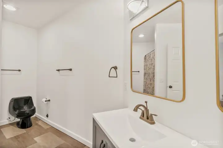 Large extra room with carpet, two windows, and flexible space for work, guests, hobbies, or media.