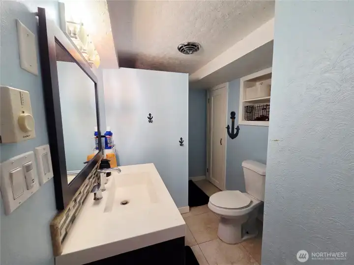 downstairs 3/4 bath