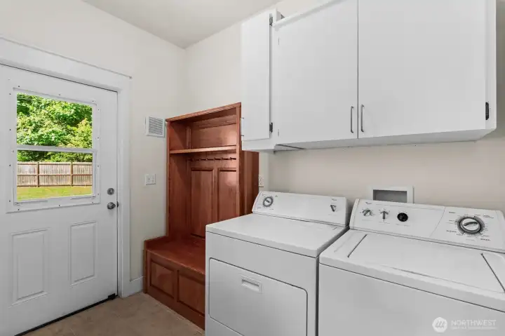 Down a short hallway to the utility room