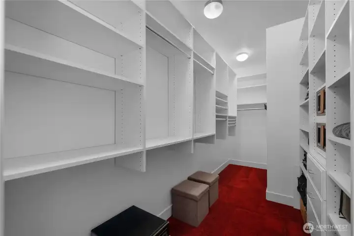 PBR walk-in closet - Keep wardrobes, shoes and accessories beautifully organized in this impressive custom closet. PBR walk-in closet - Keep wardrobes, shoes and accessories beautifully organized in this impressive custom closet.