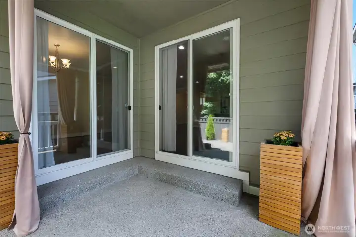 Enjoy outdoor living in every season with a sheltered space just steps from the heart of the home. Enjoy outdoor living in every season with a sheltered space just steps from the heart of the home.