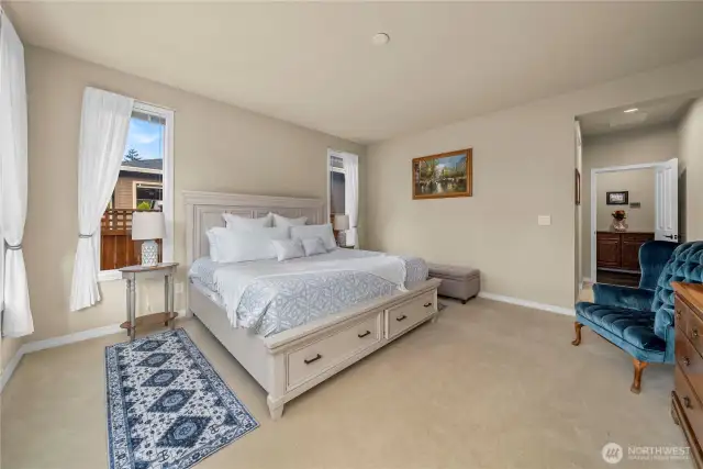 Spacious primary suite