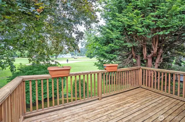 Private deck off the Primary suite.  Perfect spot to enjoy some coffee.