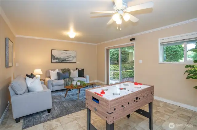Great bonus room downstairs with outdoor access.