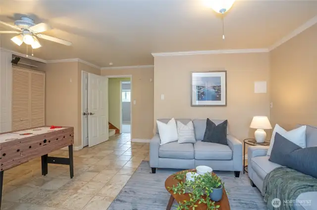 Close the door for movie night or just keep the noise down :)