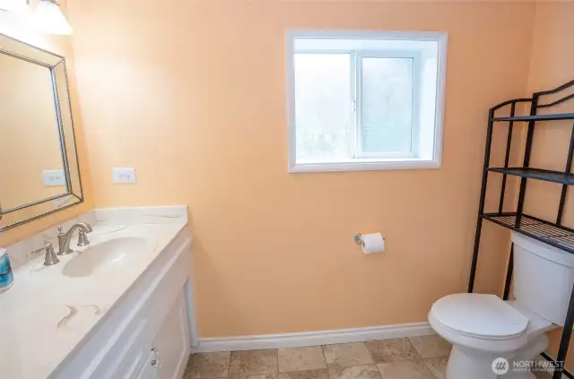 Downstairs three quarter bathroom.