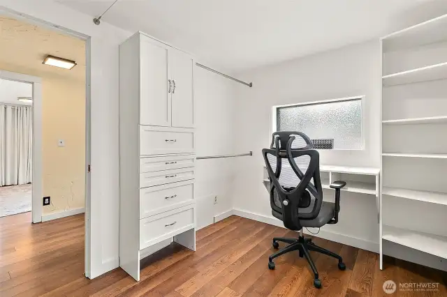 Upstairs master closet/office