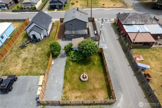 overhead of backyard