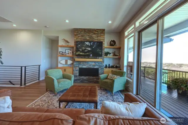 Living room on main level with Ocean View!