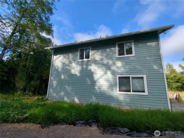 View of the home from the west.