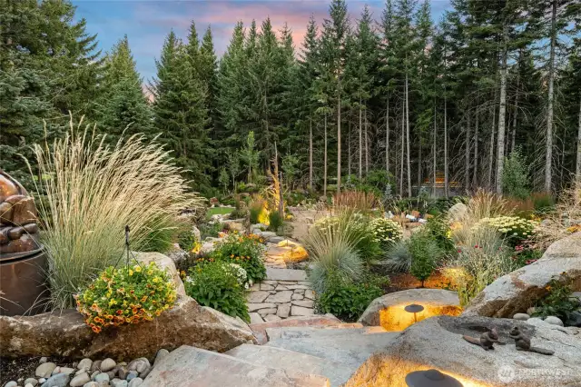 Lush landscaping