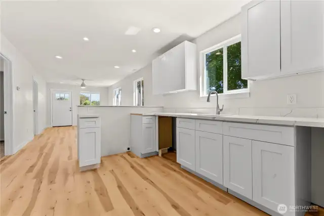 Kitchen views to Living room