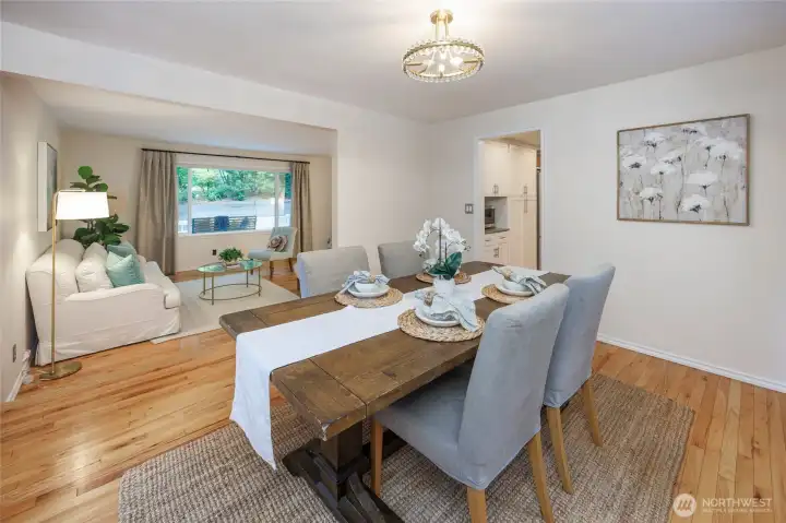 Dining room, facing the living room.