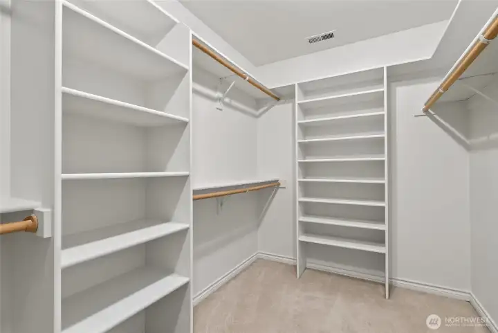 Primary walk in closet