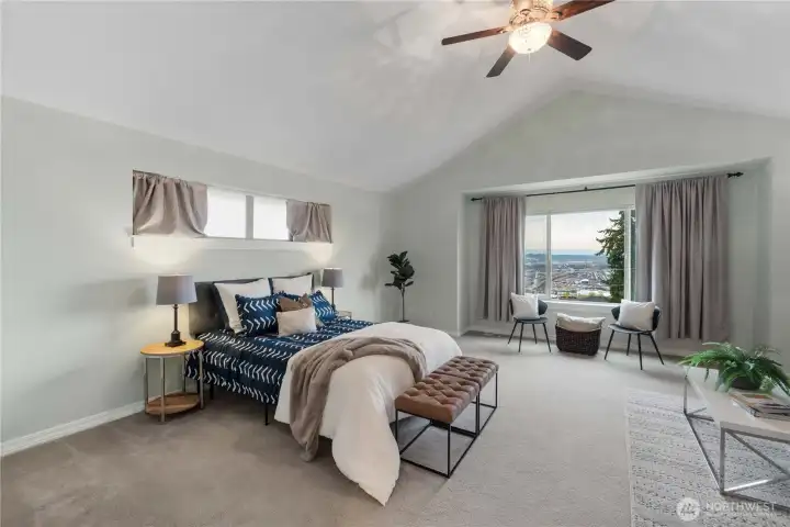 This room is gigantic. Honestly, you could have two beds in here if you really wanted to.