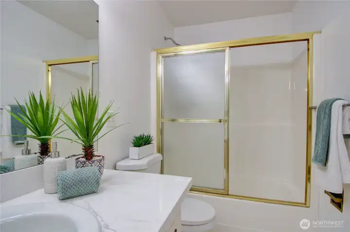 Hallway guest bathroom