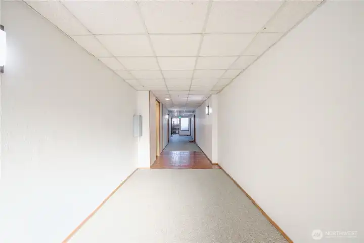 This is the complex hallway looking from  unit #138